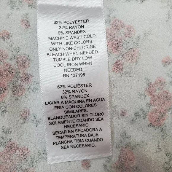 Daniel Bernstein Plus Size Skirt Size 1X Front Slit Small Rose Print Side Zip - Picture 8 of 10